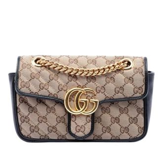 Gucci Pre-owned Flap Shoulder Bag - Dames - Pre-owned - Beige - Maat: ONE Size Leer