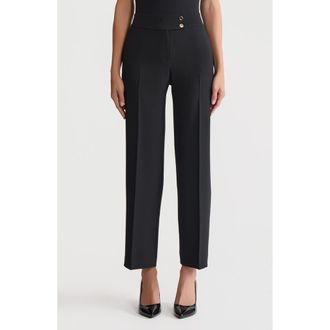Kasper Extended Button Tab Pants in Black at Nordstrom Rack, Size 18