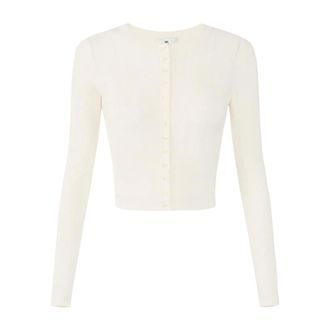 Elisabetta Franchi Gebreide Openwork Vest - Dames - Truien - Geel - Maat: 2XL
