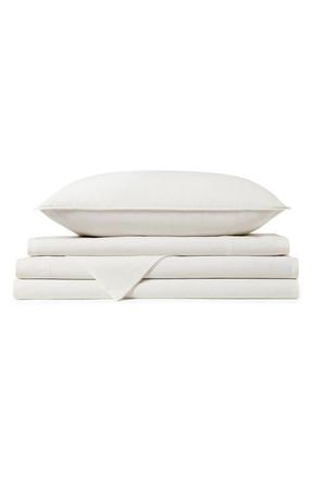 DKNY Vintage Washed Cotton Sheet Set in Ivory at Nordstrom, Size Queen
