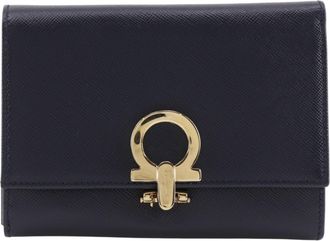 Ferragamo Gancini Leather Wallet (Tri-Fold) (Pre-Owned)