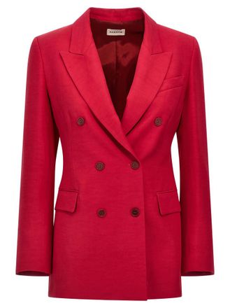 Parosh Fuchsia Double-breasted Blazer