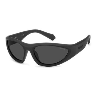Polaroid Matte Black/Grey Polarized Sunglasses - unisex - Polaroid - Sunglasses - Black - 59 MM - Accessories