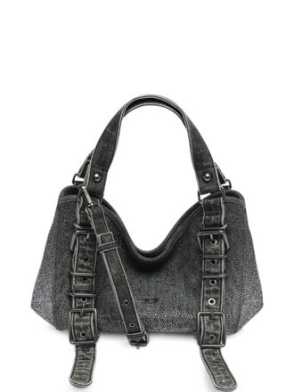 Diesel Textured Black Bag With Structured Silhouette