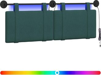 vidaXL Cabecero Colgante Verde Oscuro Tela Vidaxl