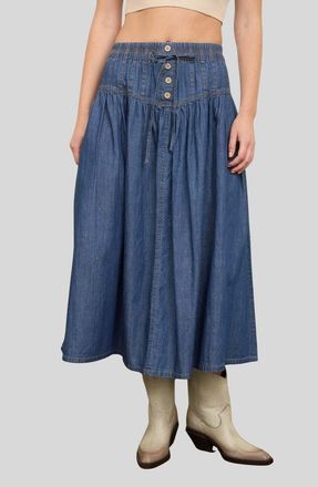 Blu Pepper Western Denim Maxi Skirt at Nordstrom Rack, Size Medium