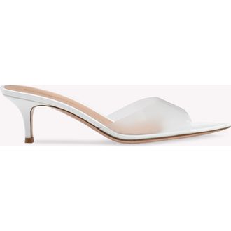 Gianvito Rossi Elle 55 Mules in White at Nordstrom, Size 34.5