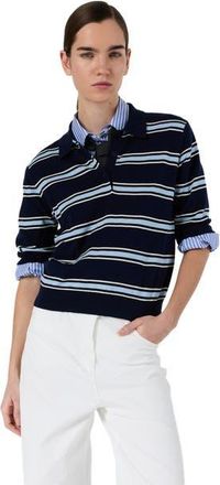 Gerard Darel Leila Knit Polo Top in Navy Blue at Nordstrom, Size X-Large/xx-Large