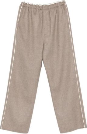 Carven Dames, Broeken, Beige, Maat: 2XS Wol