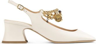 Chlo&eacute; White Embellished Pumps