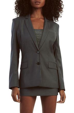 Bardot Maika Fitted Blazer in Dark Grey at Nordstrom, Size Medium