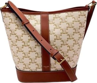 Celine Bolso de Hombro Vintage Pre-owned - Pre-owned - Mujer - Beige - ONE SIZE