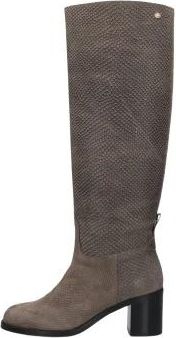 Fred De La Bretoniere Finy HEY Overknee Laarzen - Dames - Laarzen met Hak - Grijs - 37 EU - Leer - Schoenen