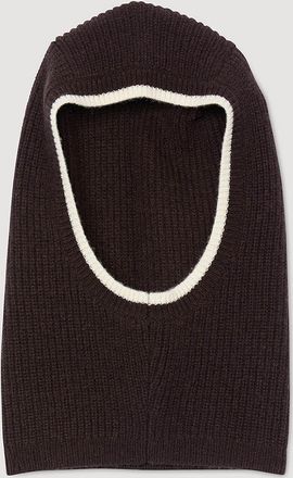 Sandro Balaclava de lana acanalada