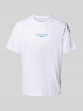 Calvin Klein Jeans T-Shirt mit Label-Print in Weiss, Gr&ouml;&szlig;e XL