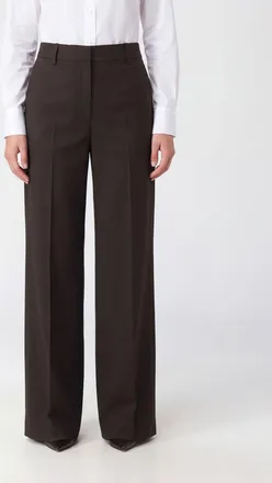 Pantaloni Torino Pantaloni a gamba larga in lana vergine con vita media e tasche America