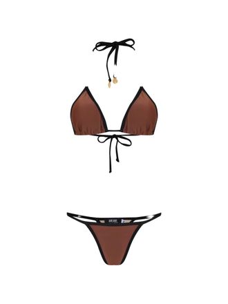 Amir Slama x Jade Picon bikini met strikdetail - Bruin