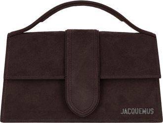 Jacquemus Structured Suede Le Bambino Bag With Refined Closure