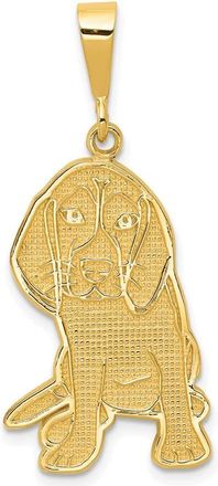 Diamond2Deal 14k Yellow Gold Beagle Pendant