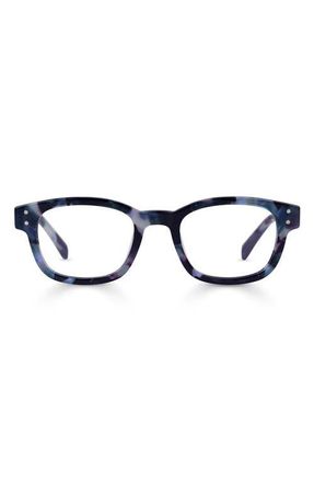 Eyebobs Biff 51mm Square Reading Glasses in Blueberry Tortoise at Nordstrom, Size +1.00