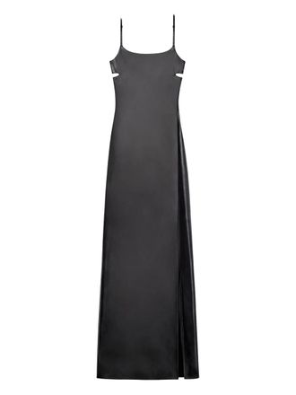Courr&egrave;ges cut-out long dress - women - Acetate/Polyester - 40 - Black