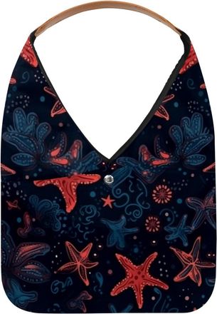 Generic Starfish Reusable Lightweight Grocery Bags - Foldable Into Compact Pouch, Washable & Sturdy, Multipurpose for Shopping and Travel