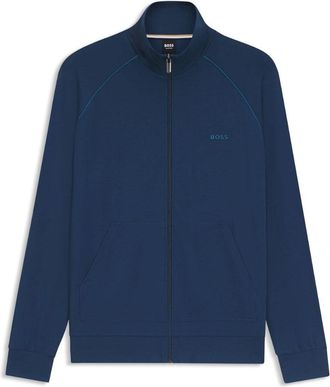 HUGO BOSS Mens Mix & Match Zip-Up Jacket, Open Blue
