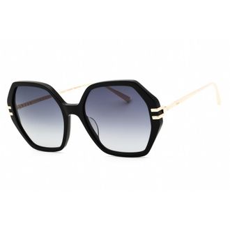 Chopard Smoke Geometric Ladies Sunglasses SCH370M 0BLK 57