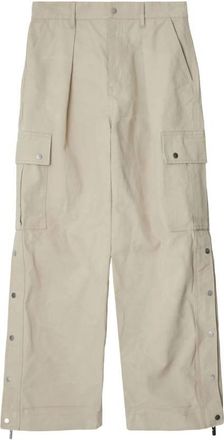 Burberry Wide Leg Cotton Cargo Trousers, Brand Size 48 (Waist Size 32.7)