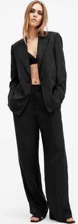 AllSaints Lyocell Averie Ten Wide Leg Trousers, Size: UK 16/US 12