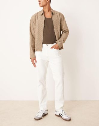 Abercrombie & Fitch Jeans dritti bianchi-Bianco