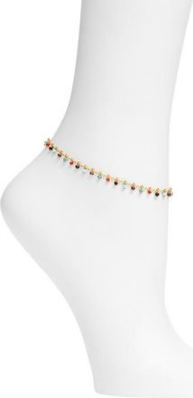 Vidakush Rainbow Cluster Anklet in Gold at Nordstrom, Size 8