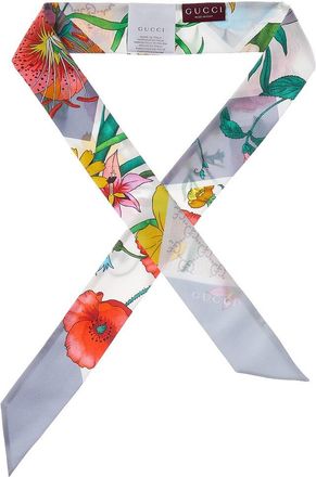 Gucci Printed Silk Neck Bow