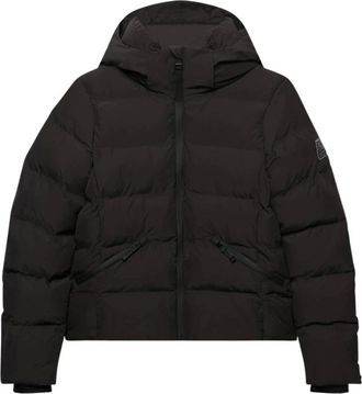 Superdry Hooded City Padded Jacket - Dames - Jassen - Zwart - Maat: XL Fleece