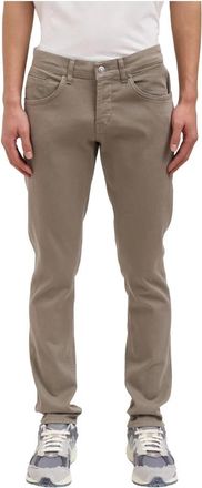 Dondup George Jeans - Heren - Slim Fit Jeans - Grijs - W34 - Katoen - Jeans