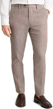 Bonobos Primo Cotton & Linen Blend Chinos in Mid Brown Twill at Nordstrom, Size 35 X 30