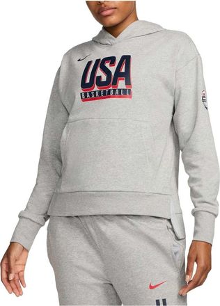 Nike (WMNS) Nike USA Practice Basketball Hoodie Dark Grey Heather FQ0337-063