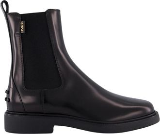 Tod's Dames Rubber Tronch Elastische Schoenen - Dames - Chelseaboots - Zwart - 36 EU - Schoenen