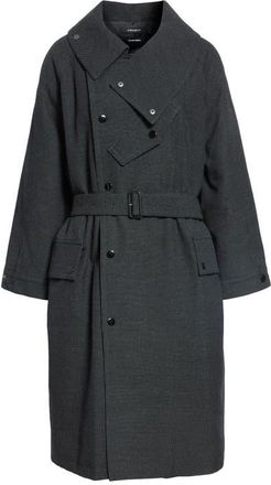 R13 Dispatch Funnel Neck Coat in Charcoal Grey at Nordstrom, Size X-Small/small