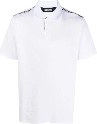 Just Cavalli Polo Shirts - Heren - Polos - Wit - M - Katoen - Tops