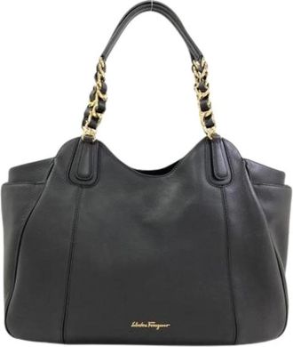Ferragamo Pre-owned Tote bag - Dames - Vintage Shopper - Zwart - ONE Size - Leer - Vintage