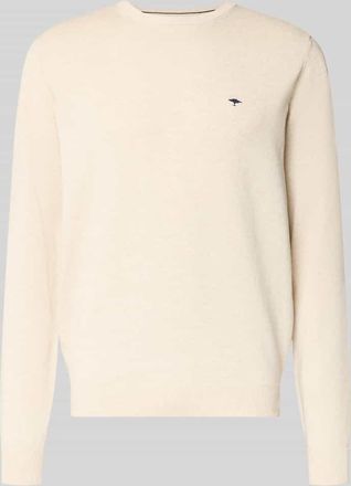 Fynch-Hatton Fynch-Hatton Strickpullover mit gerippten Abschlüssen in Offwhite, Größe 3XL