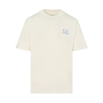 C.P. Company C.P. Company, T-Shirts, male, White, S, 30/1 Branded T Shirt