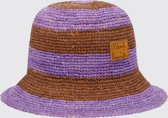 Paul Smith Cappello in rafia a righe bicolor