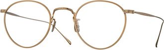 Eyevan 7285 717D Rond Montuur - unisex - Brillen - Beige - 46 MM - Accessoires