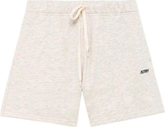 Autry Geborduurde logo fleece shorts - Heren - Korte Broeken - Grijs - XL - Katoen - Korte Broeken