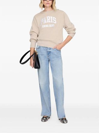 Anine Bing Graphic Print Sweatshirt - Beige