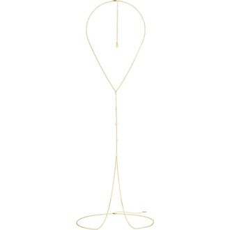 Set & Stones Bobbi Pearl Body Chain in Gold at Nordstrom