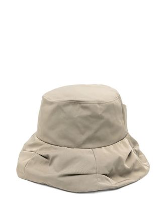Yohji Yamamoto gathered hat - Neutrals