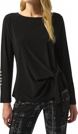 Joseph Ribkoff Casual Crew Neck Shirt In Black